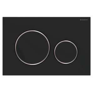 GEBERIT Sigma 20 Matte Black Round Button Flush Plate